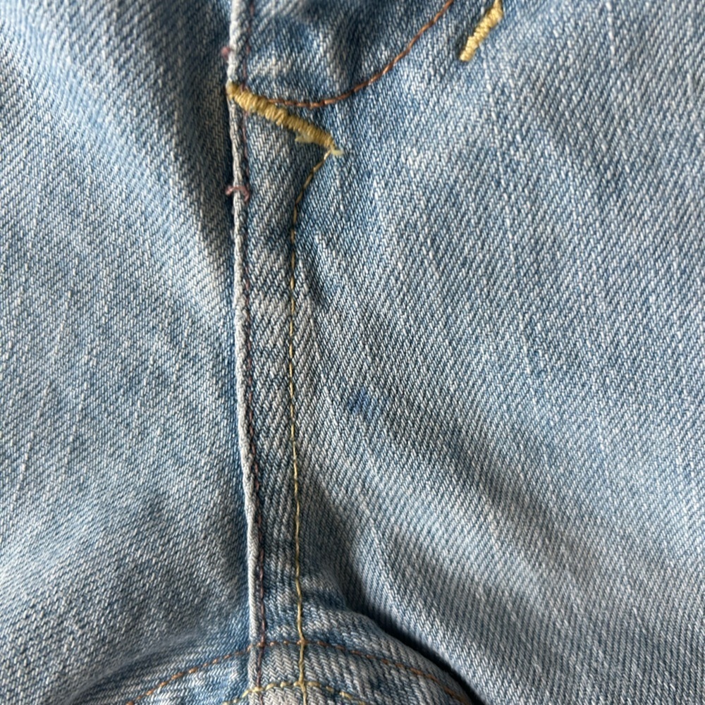 Massimo, low rise, flare, vintage, Y2K trendy, cotton light blue jeans, size 5‌ - Picture 12 of 13